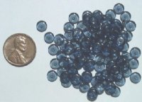 100 2x6mm Transparent Montana Blue Rondelle Beads
